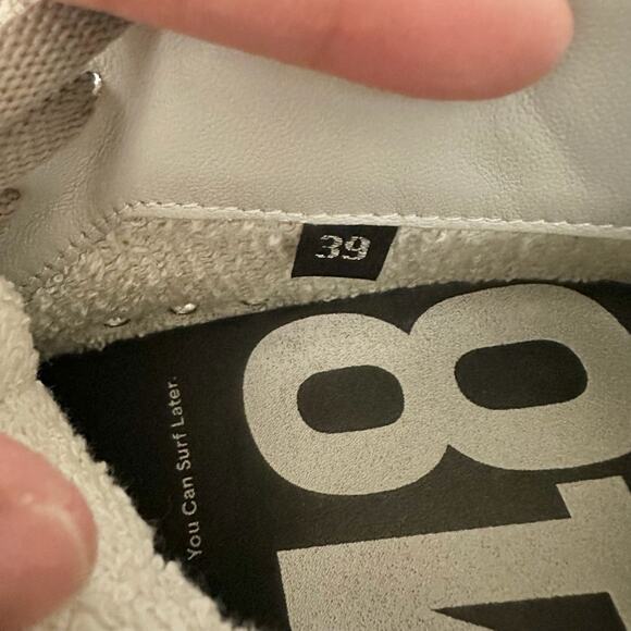 P448 Skate Glitter Sneakers Silver Gray High Top Lace Up - Picture 8 of 9